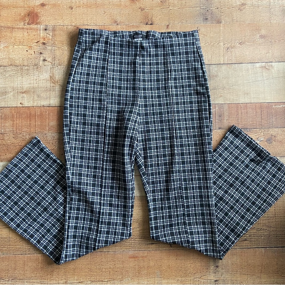 Plaid Front Split Pant L